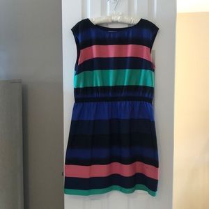 Loft XLP navy and black elastic waist dress